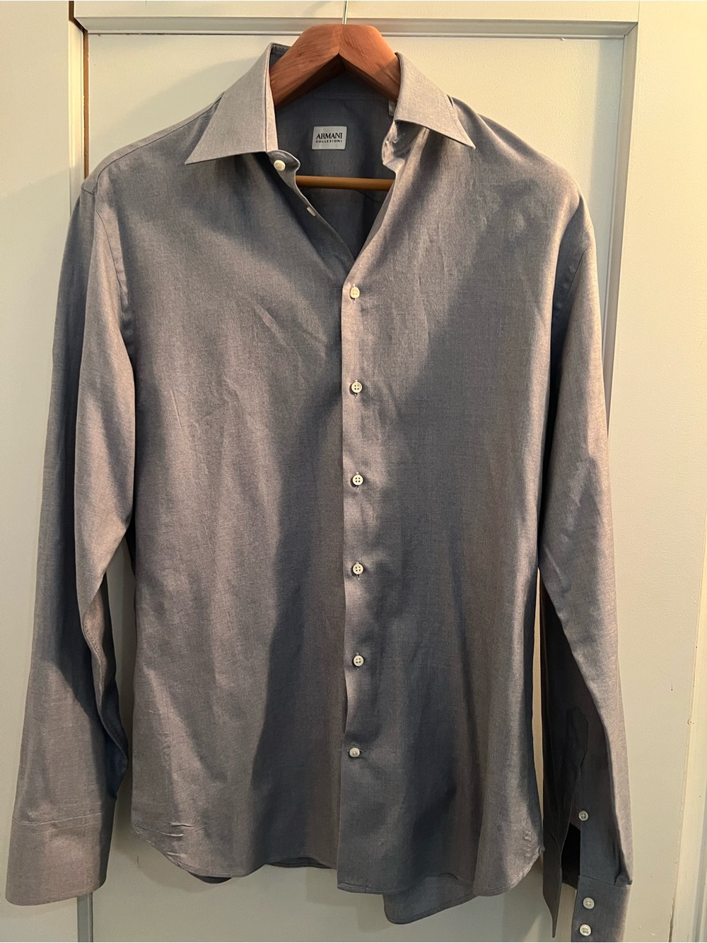 Armani Collezioni Men's Dress Shirt — Gray